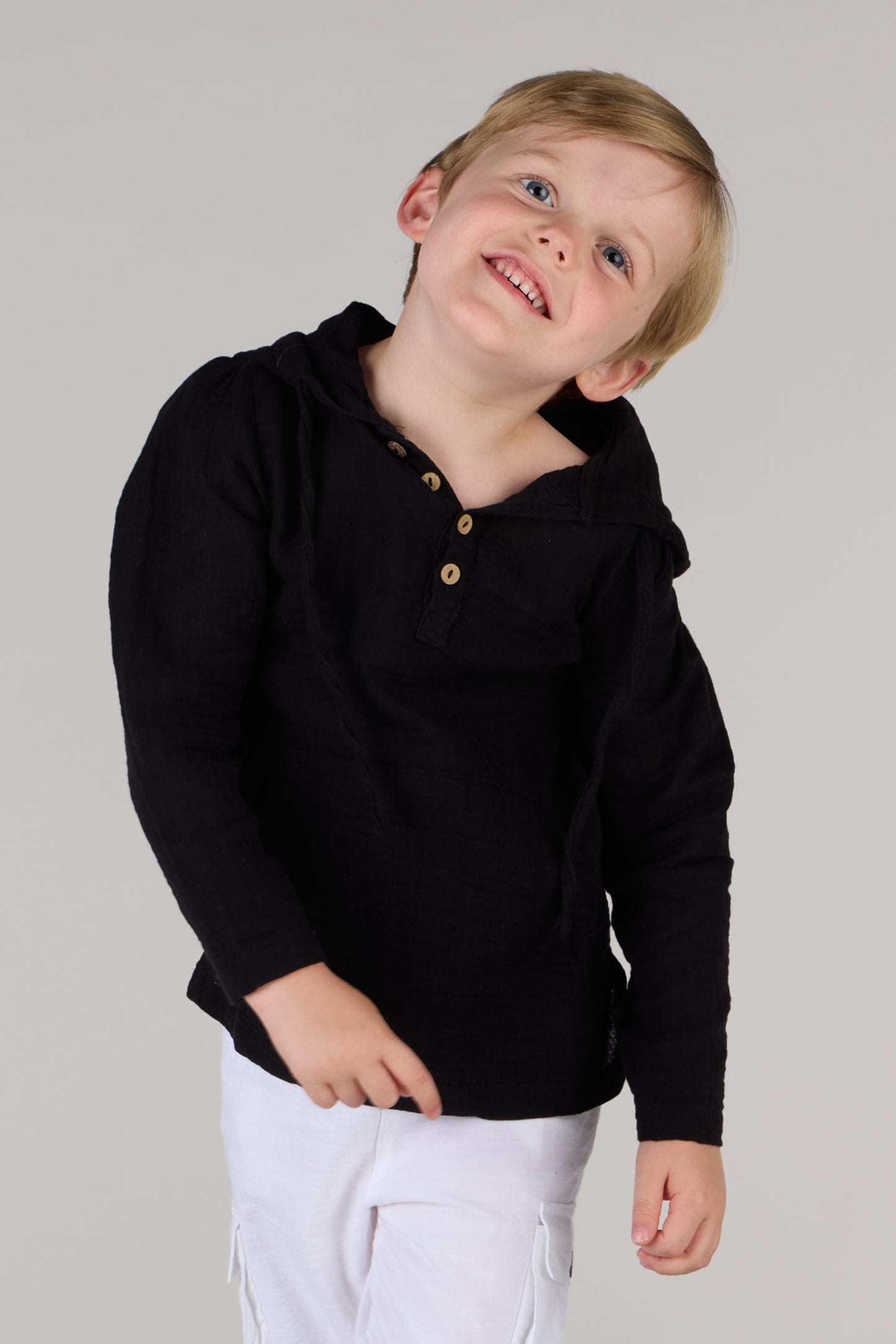 KIDS HOODIE SHIRT DC-BLACK