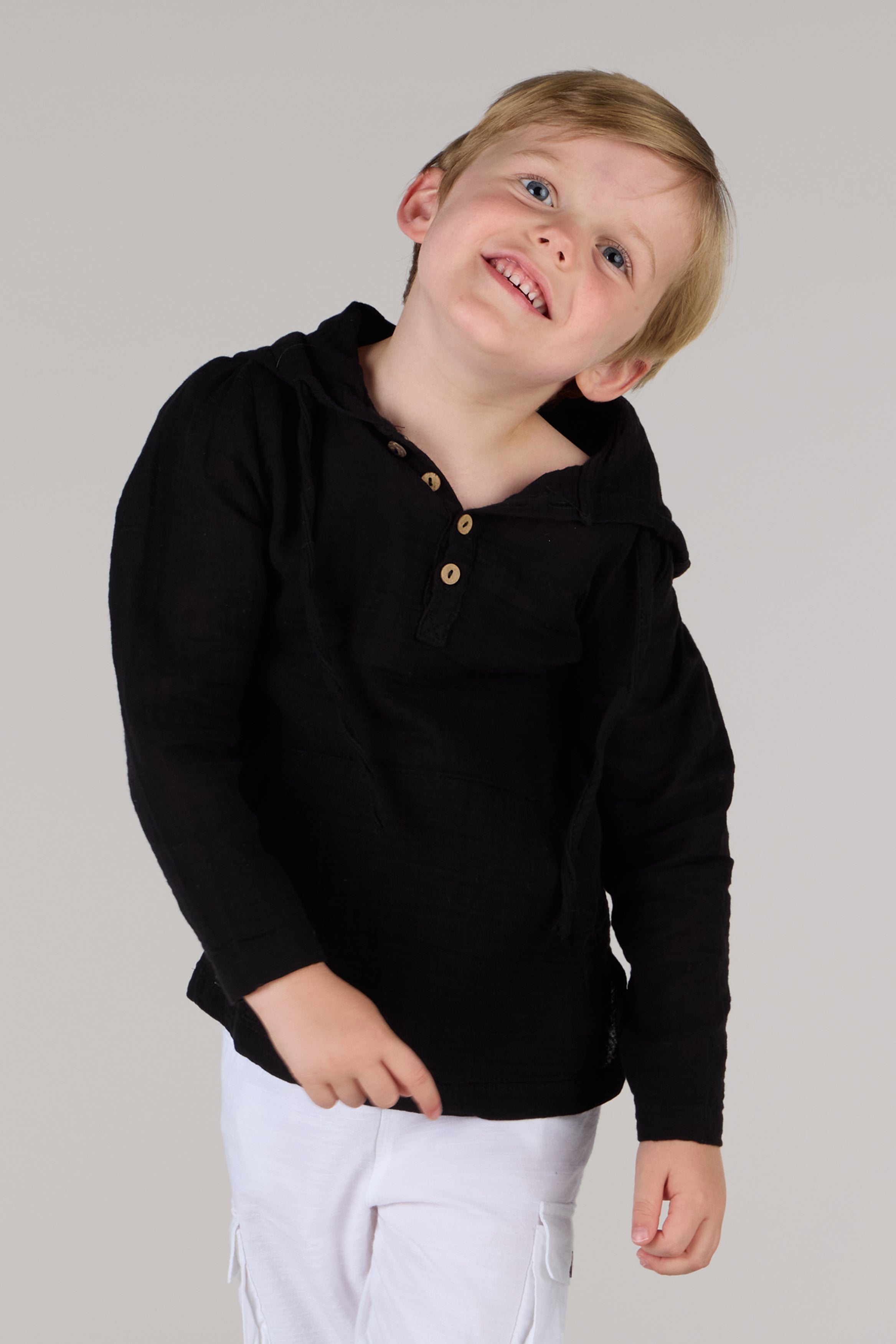 KIDS HOODIE SHIRT DC-BLACK