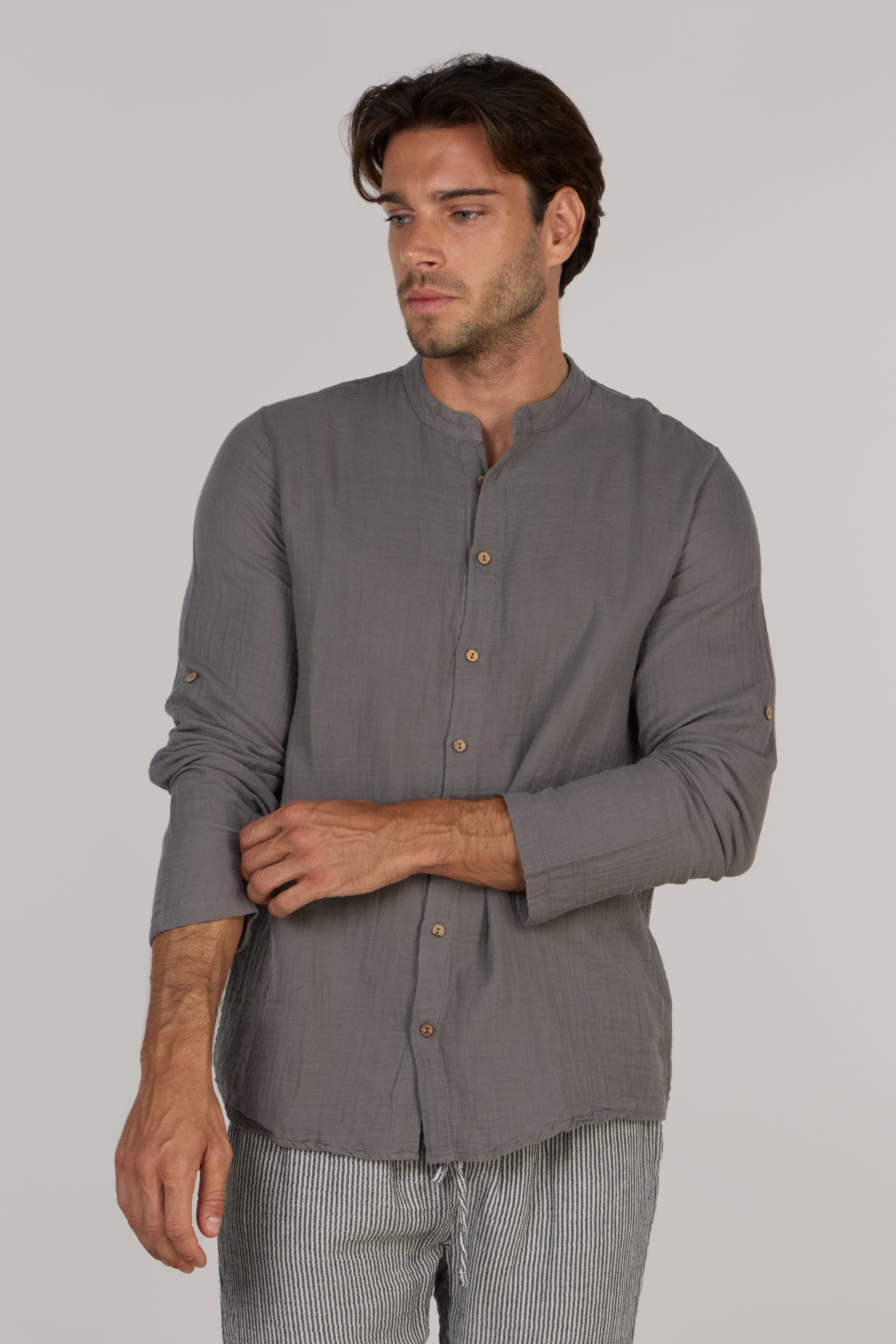 IGOR MANDARIN COLLAR SHIRT