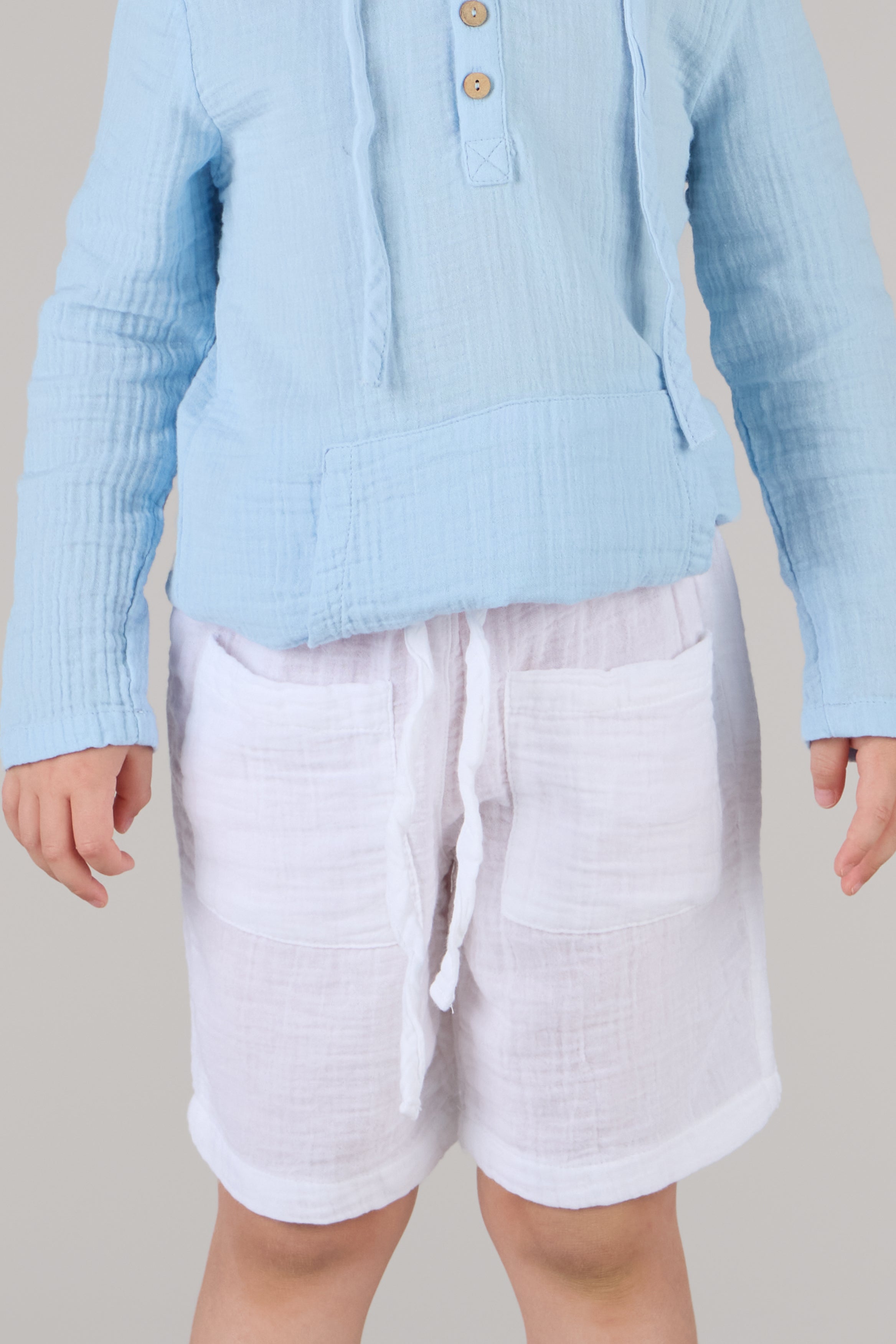 KIDS SHORTS DC-WHITE