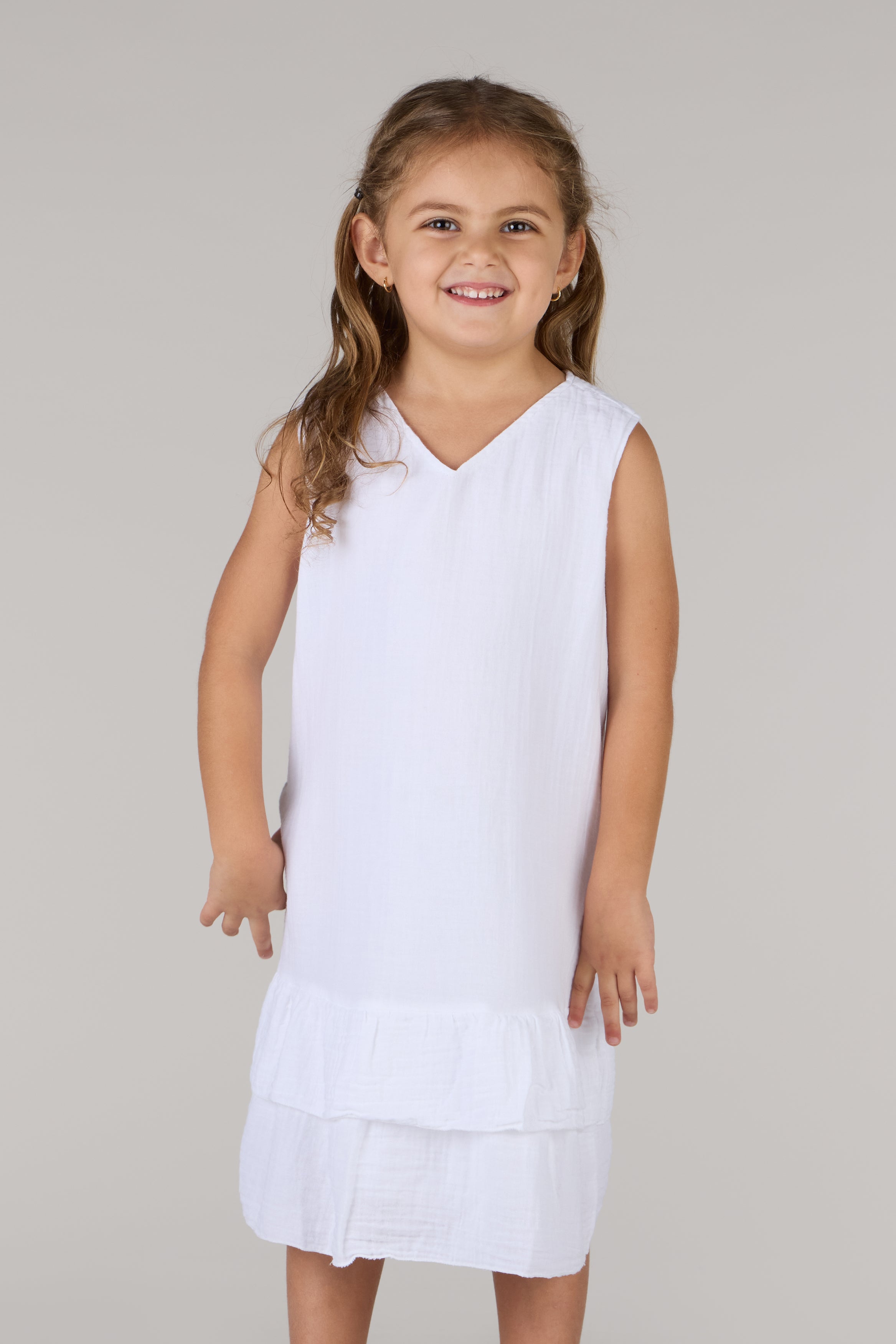 KIDS RIVER DRESS DC-WHITE