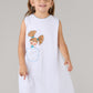 KIDS FLOWER DRESS-WHITE