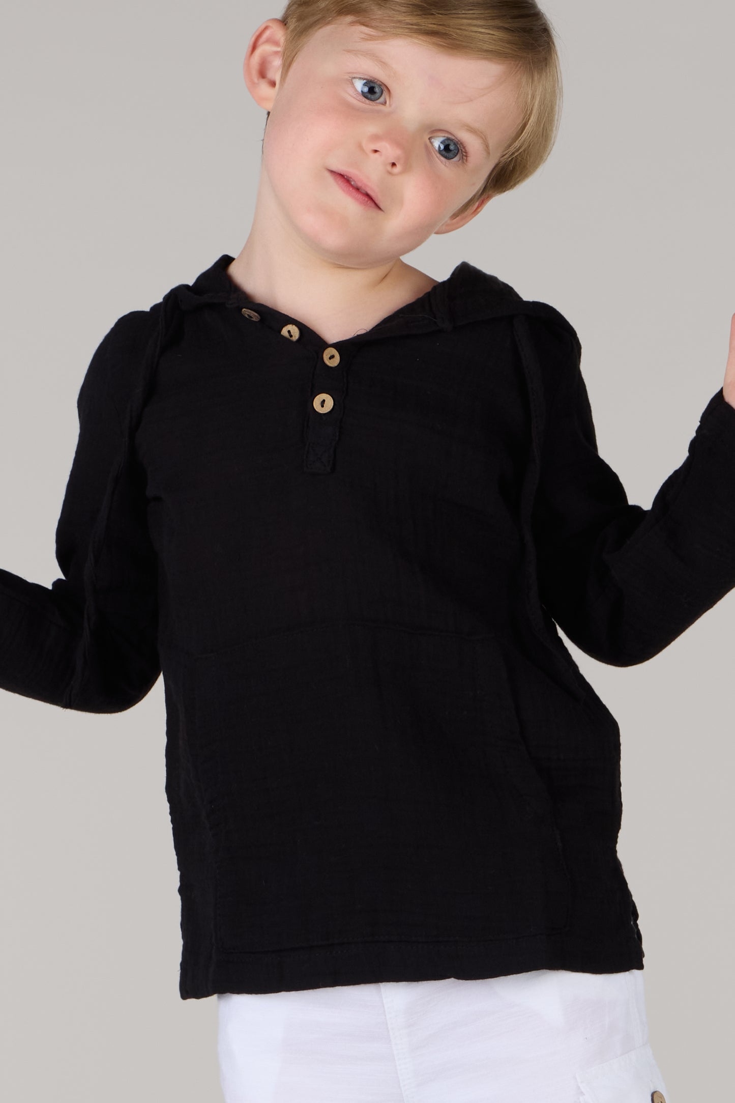 KIDS HOODIE SHIRT DC-BLACK