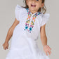 KIDS SHOLDIE DRESS-WHITE