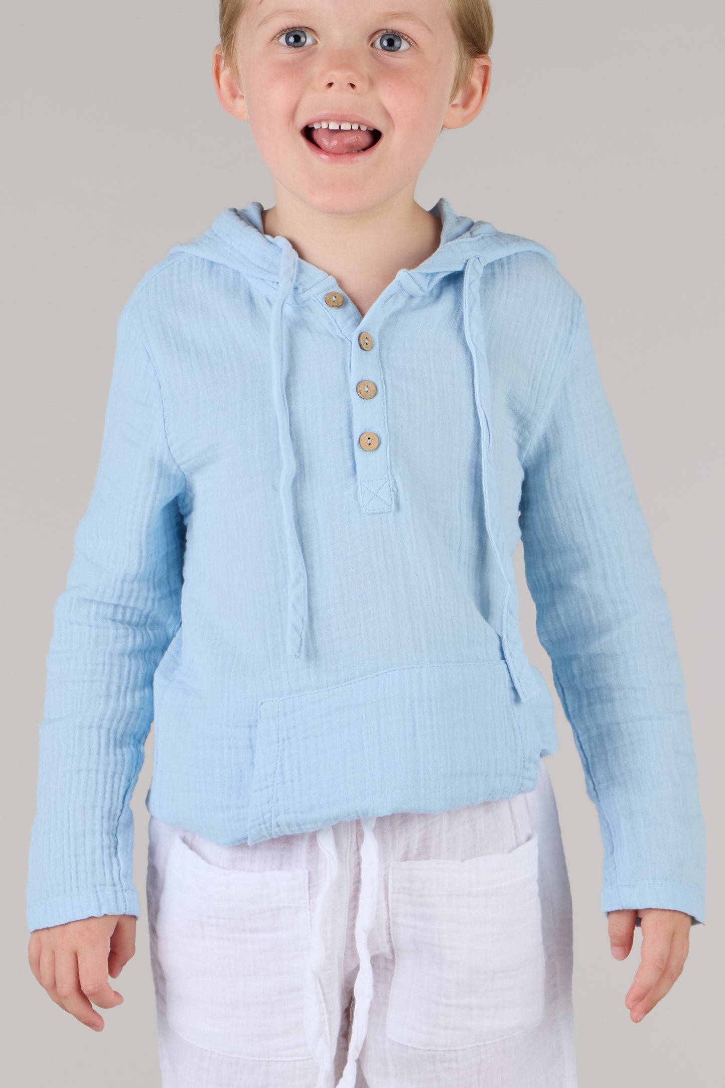 KIDS HOODIE SHIRT DC-ICE BLUE