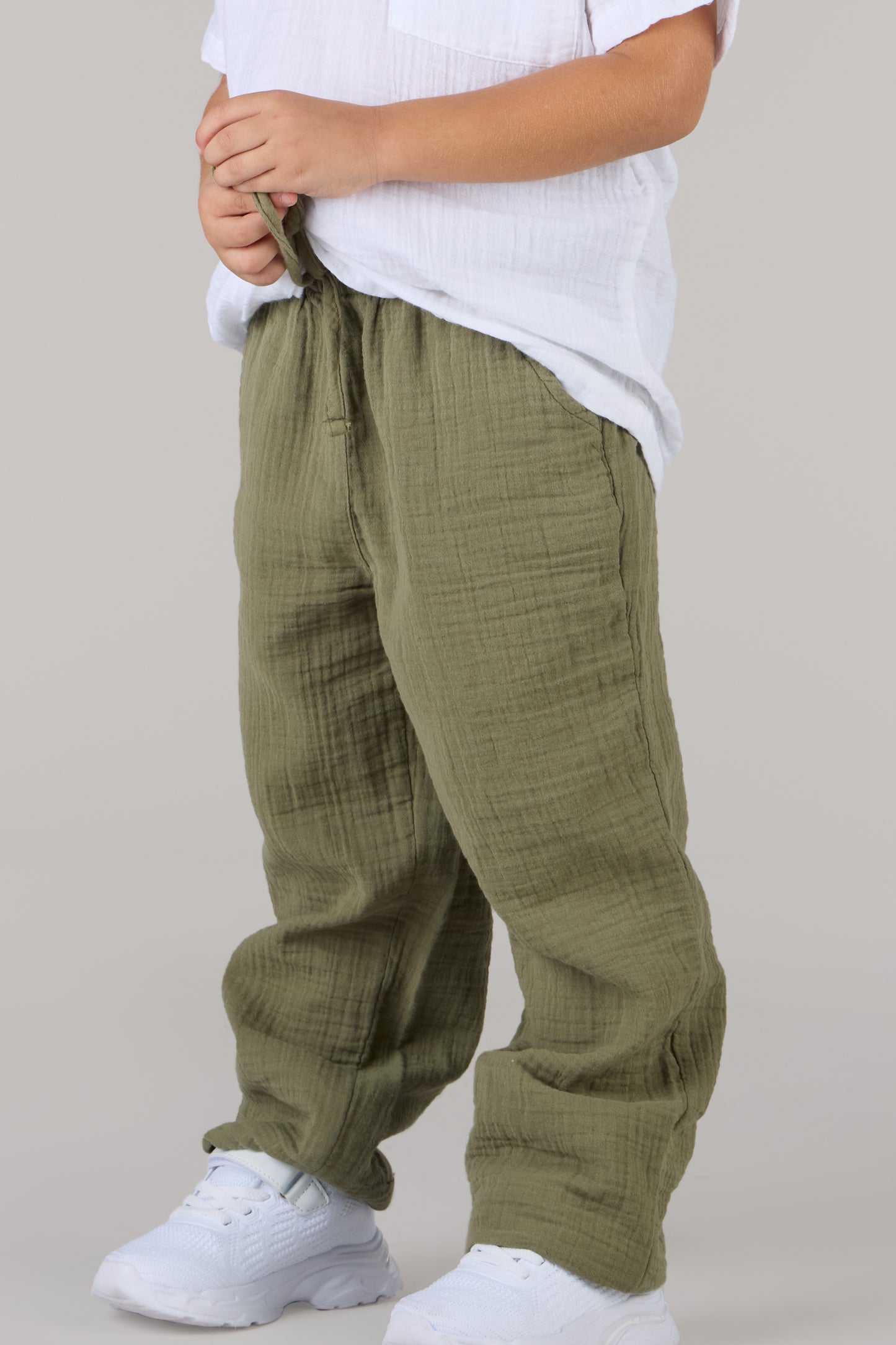 KIDS TROUSERS DC-OLIVE