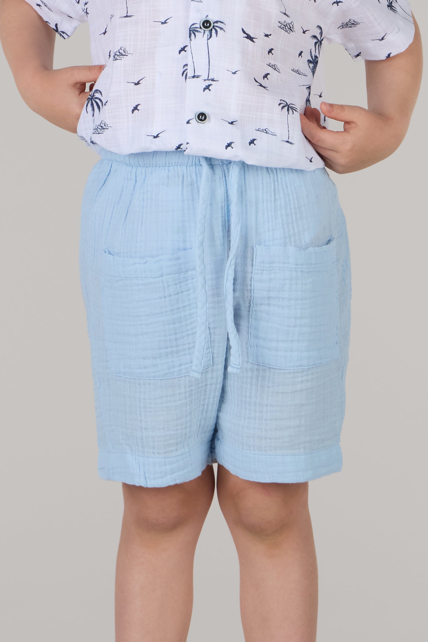 KIDS SHORTS DC-ICE BLUE