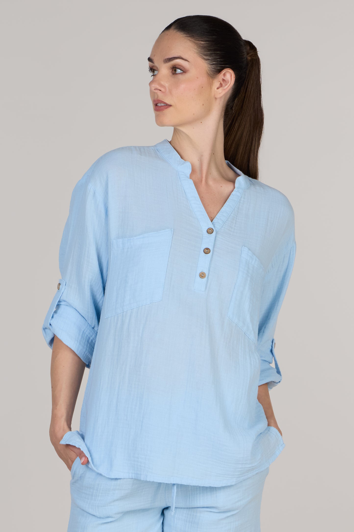 KATTY V-NECK LONG SLEEVE TOP