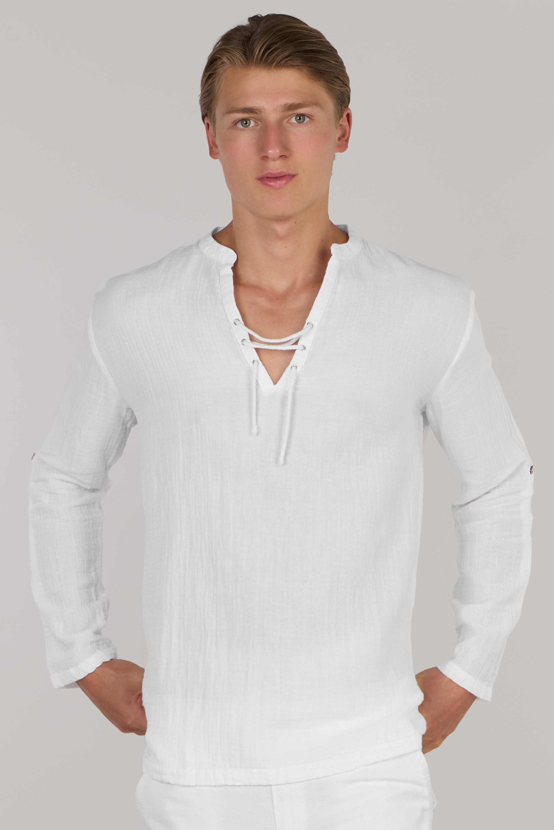 ALEXANDRU LACE UP SHIRT