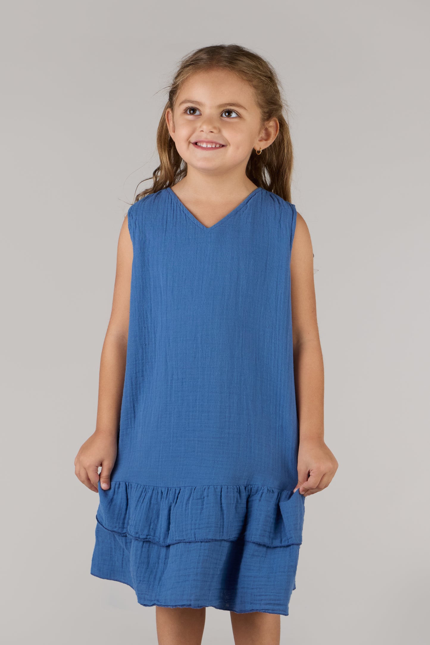 KIDS RIVER DRESS DC-INDIGO