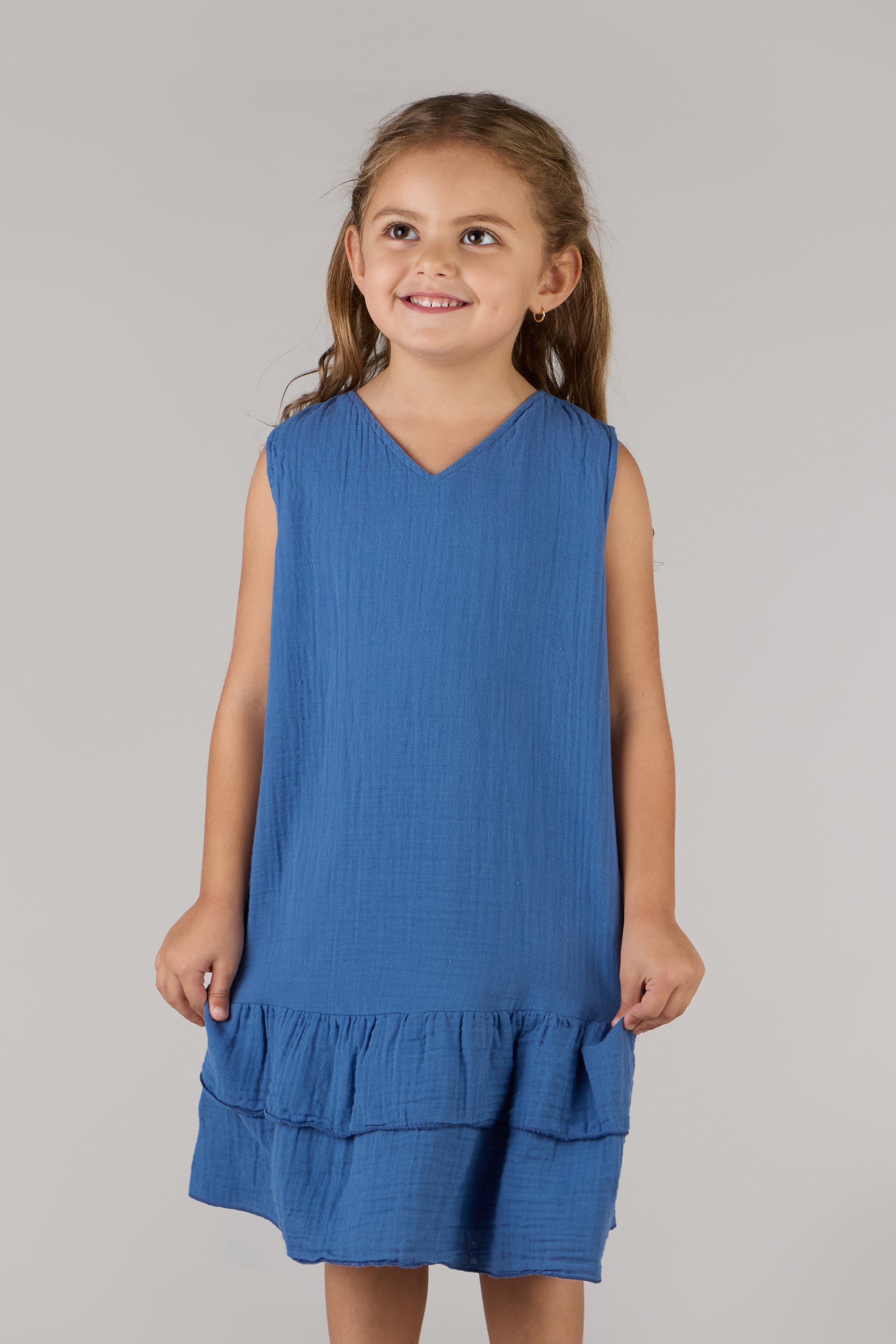 KIDS RIVER DRESS DC-INDIGO