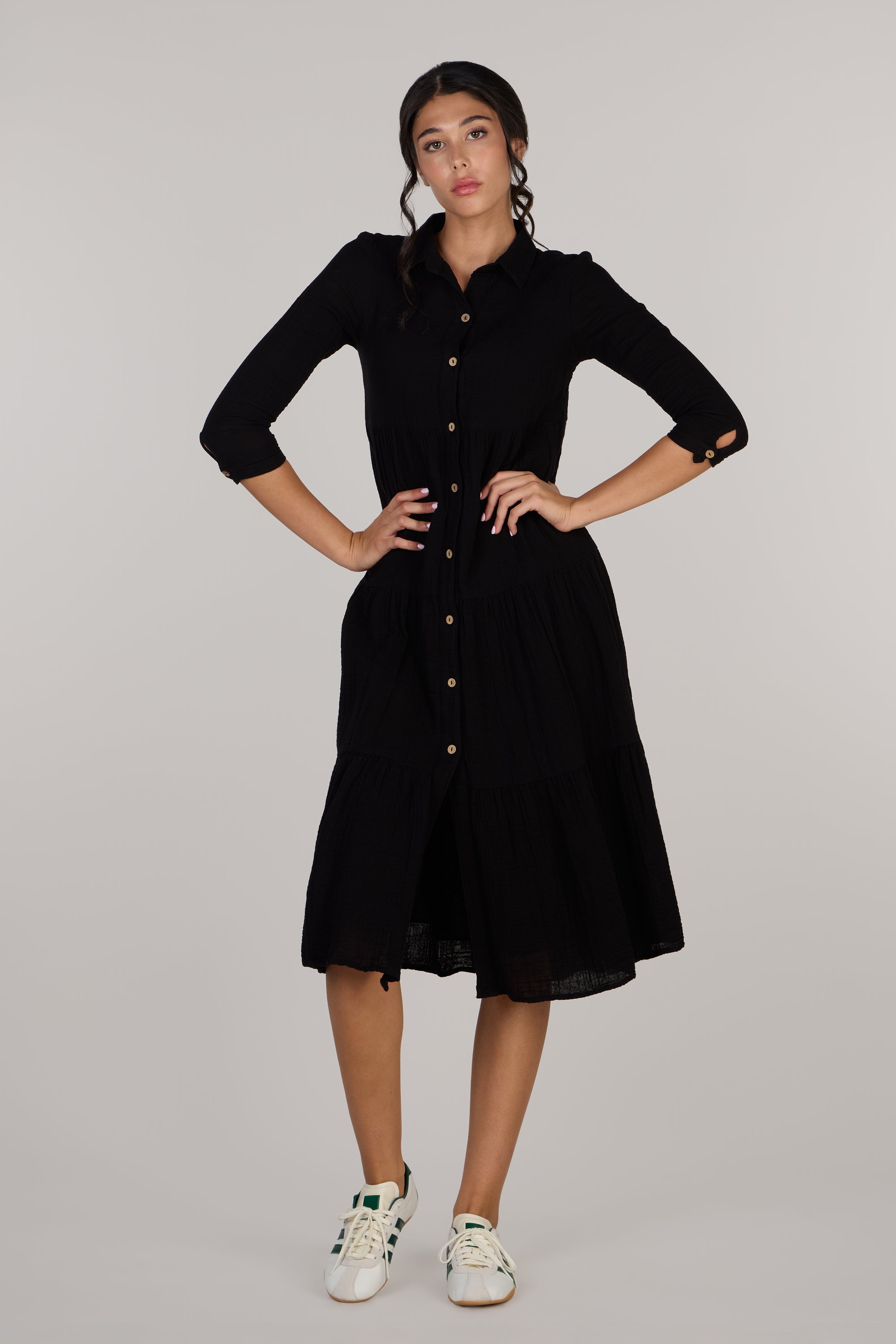 GRACE BUTTONED DRESS