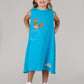 KIDS FLOWER DRESS-TURQUOISE