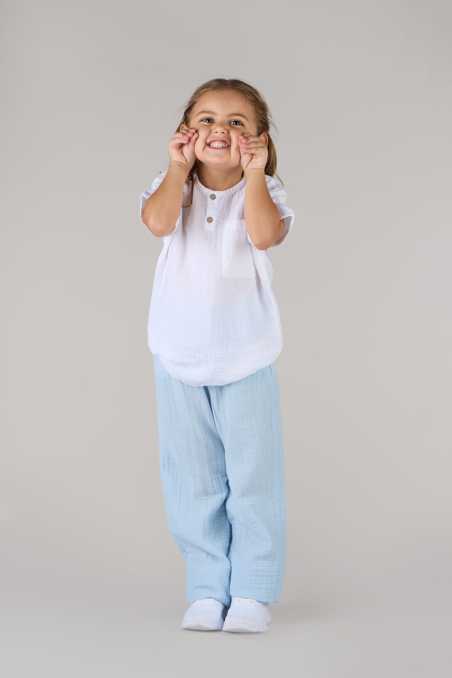 KIDS TROUSERS DC-ICE BLUE