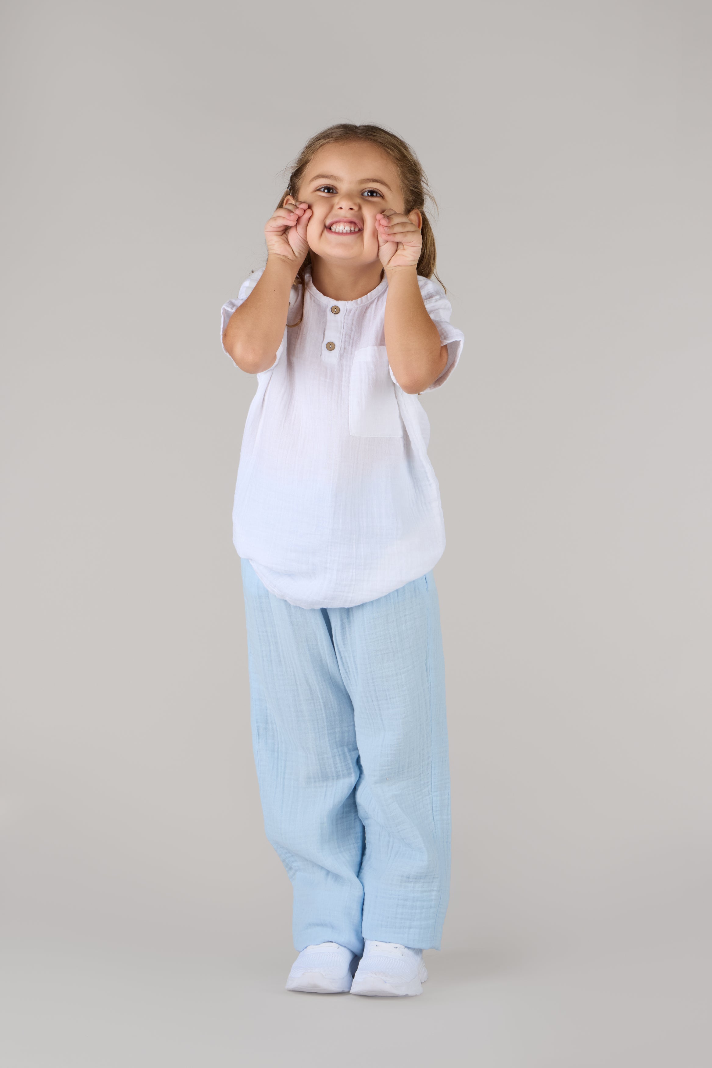 KIDS TROUSERS DC-ICE BLUE