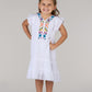 KIDS SHOLDIE DRESS-WHITE
