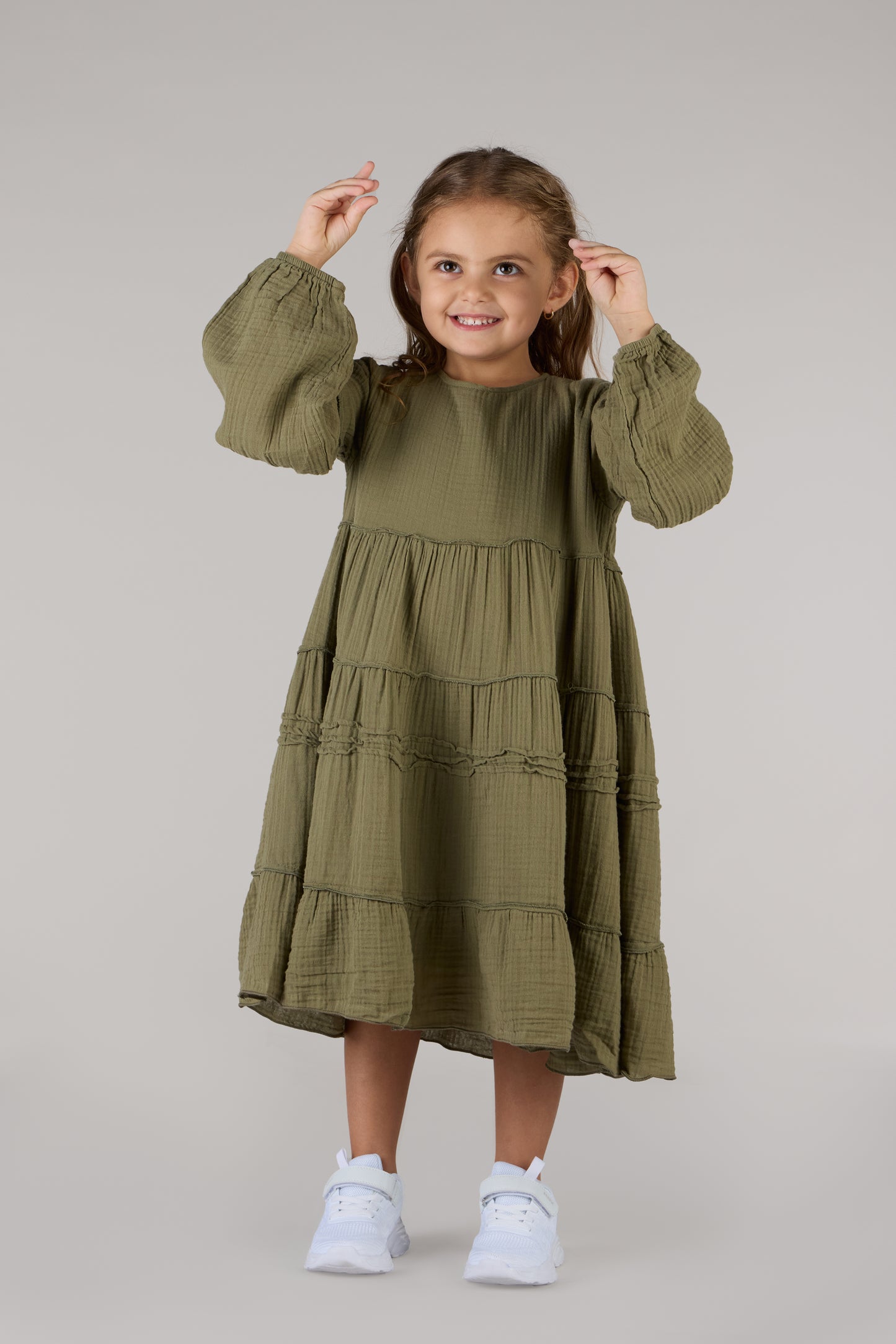 POLYANNA DRESS-OLIVE
