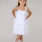 KIDS WAVES DRESS DC-WHITE