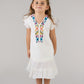 KIDS SHOLDIE DRESS-CREAM