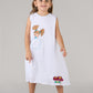 KIDS FLOWER DRESS-WHITE