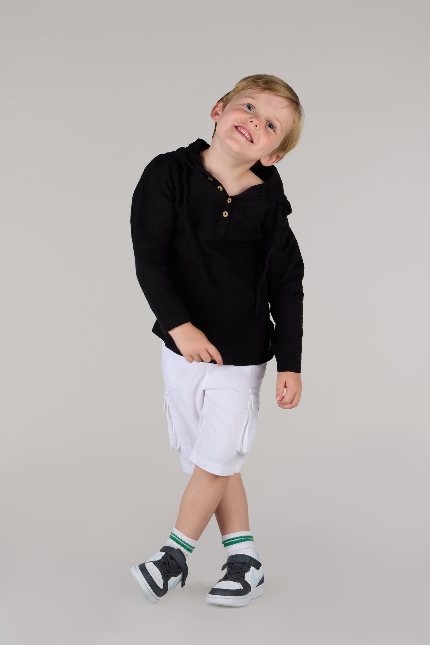 KIDS HOODIE SHIRT DC-BLACK