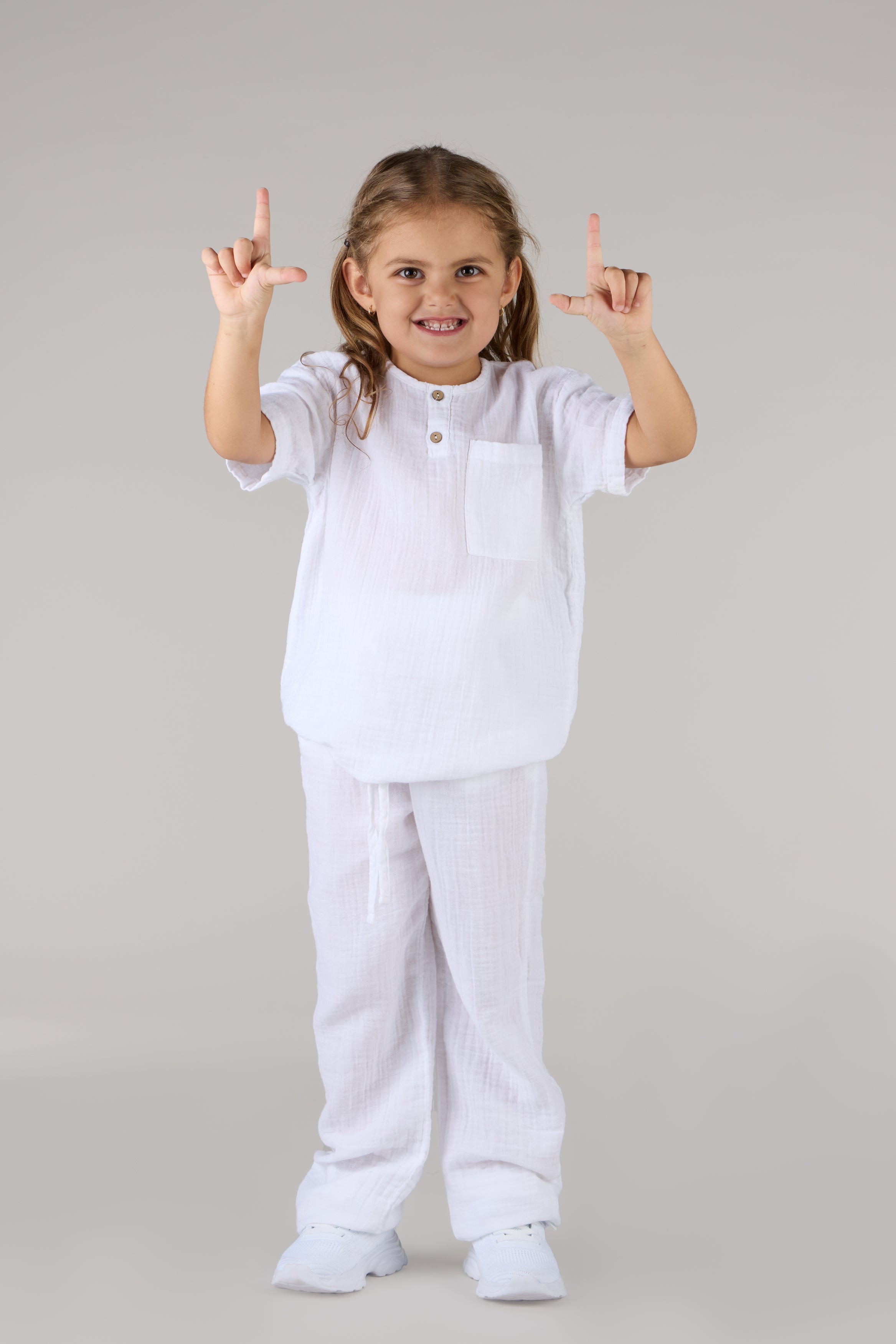 KIDS TROUSERS DC-WHITE