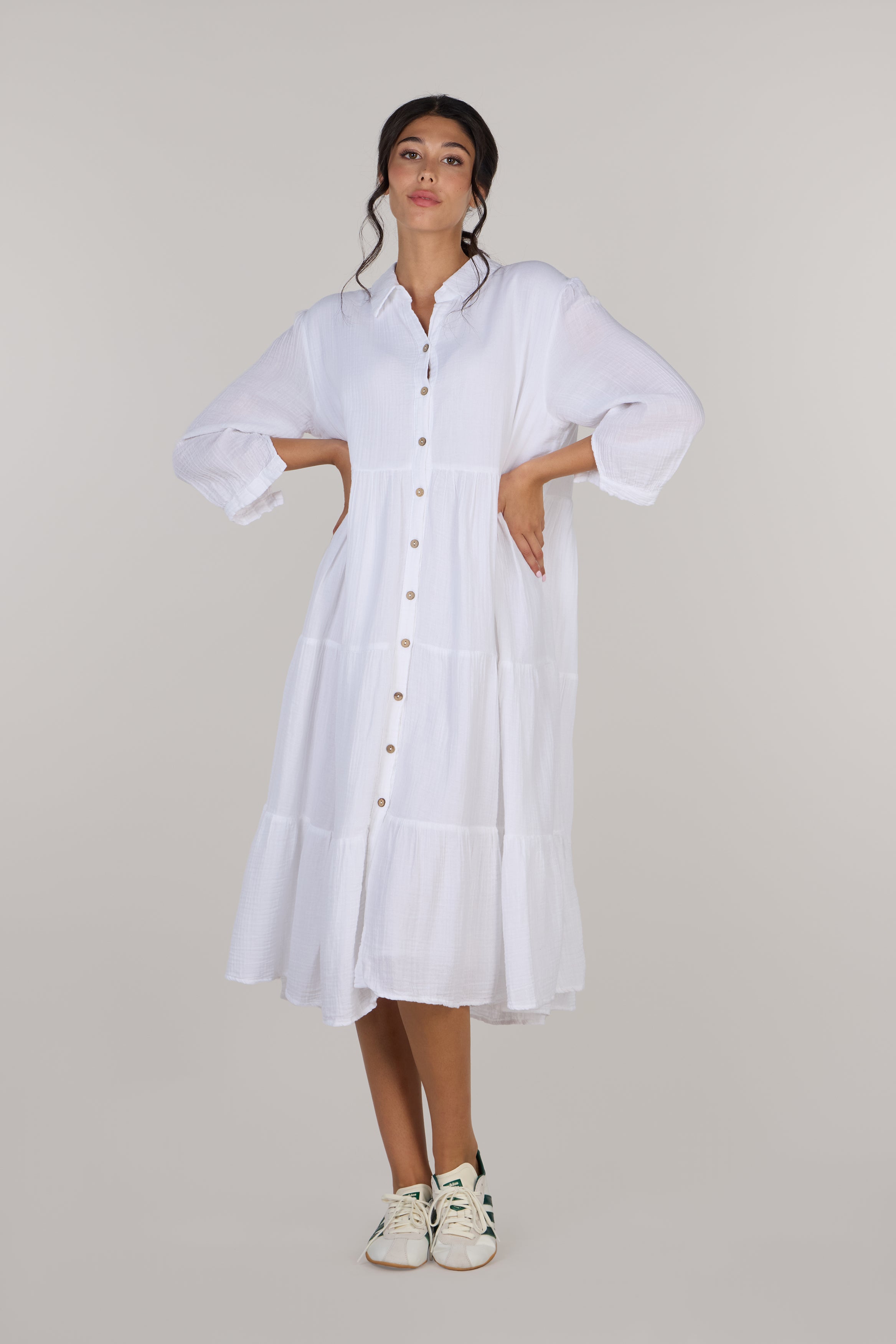 GRACE BUTTONED DRESS