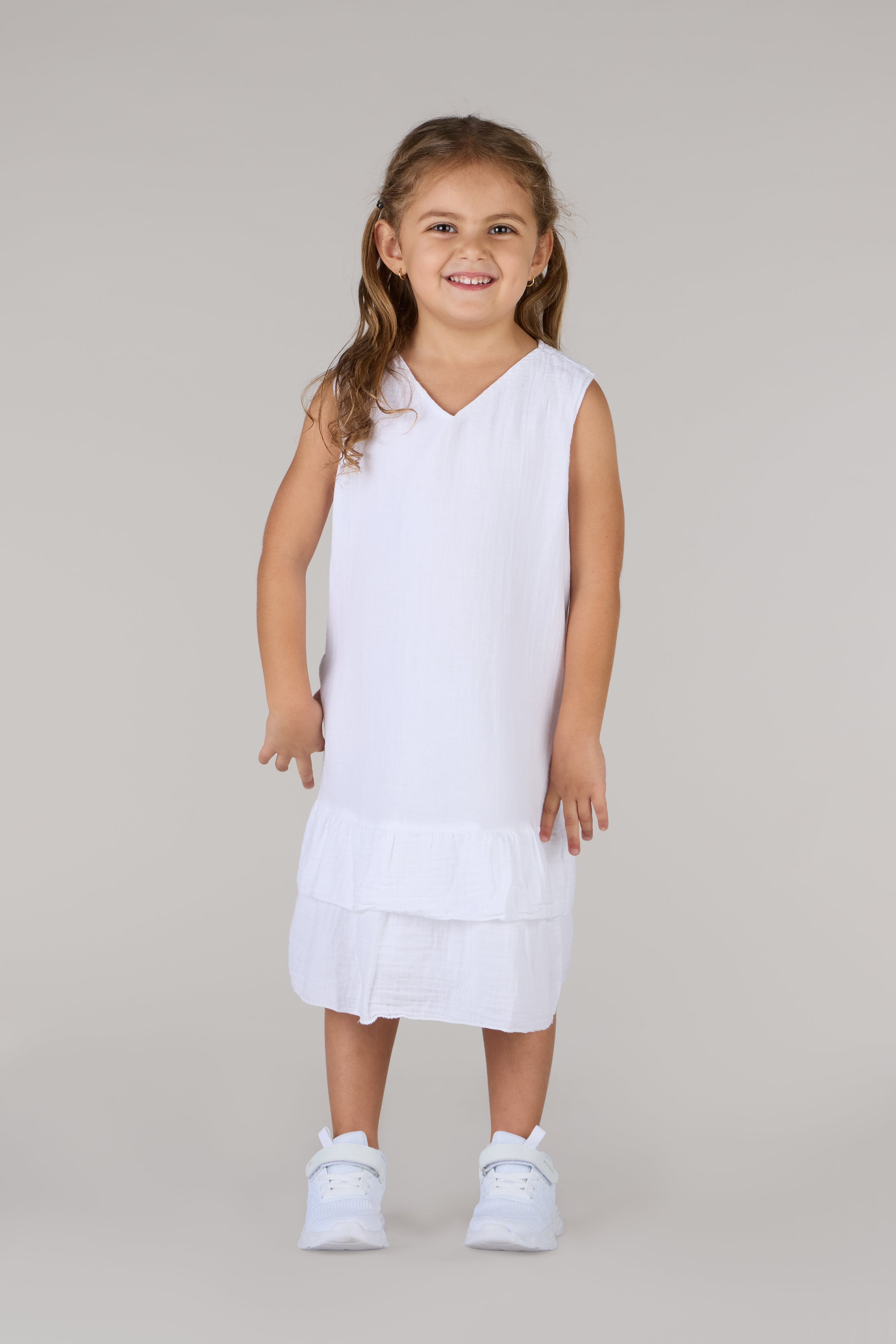 KIDS RIVER DRESS DC-WHITE