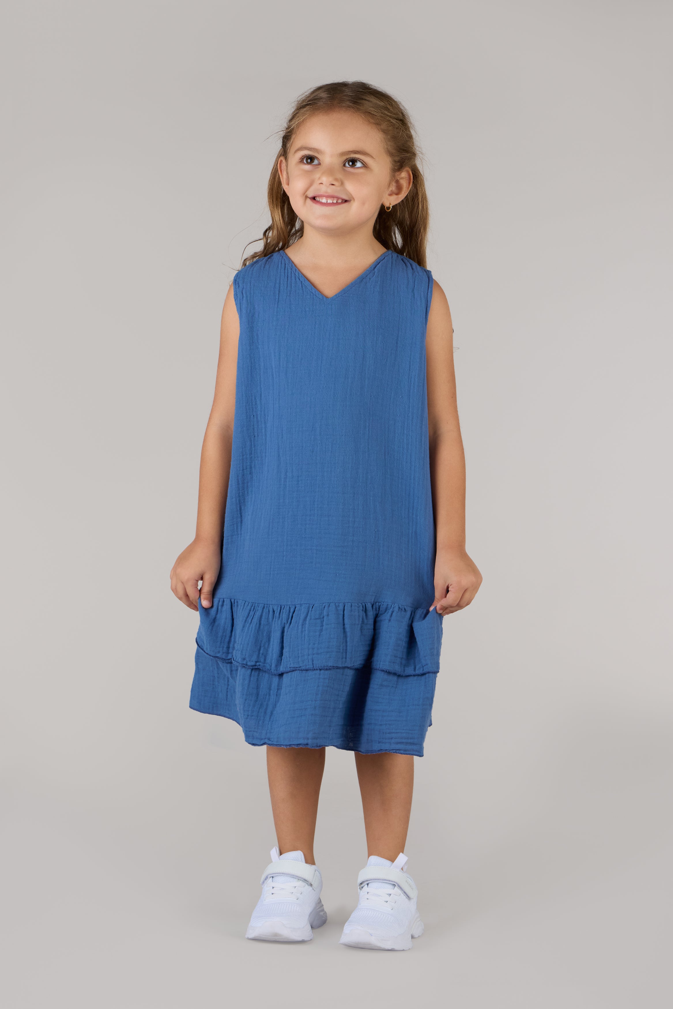 KIDS RIVER DRESS DC-INDIGO