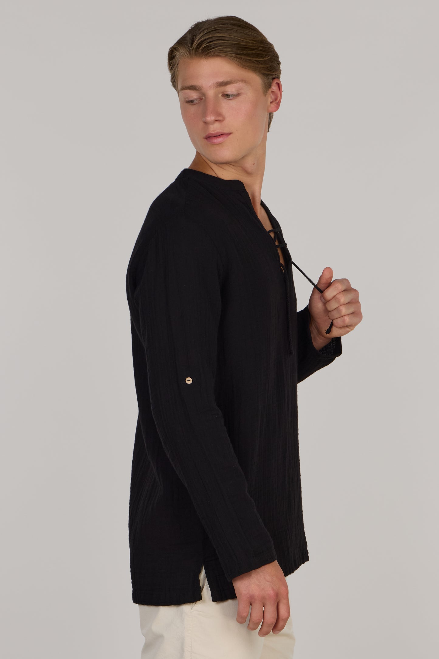 ALEXANDRU LACE UP SHIRT