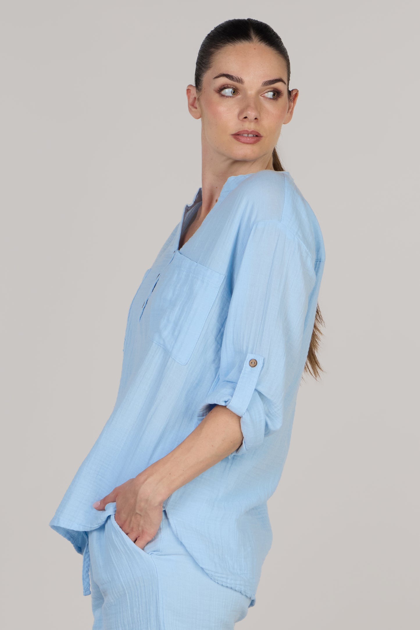 KATTY V-NECK LONG SLEEVE TOP