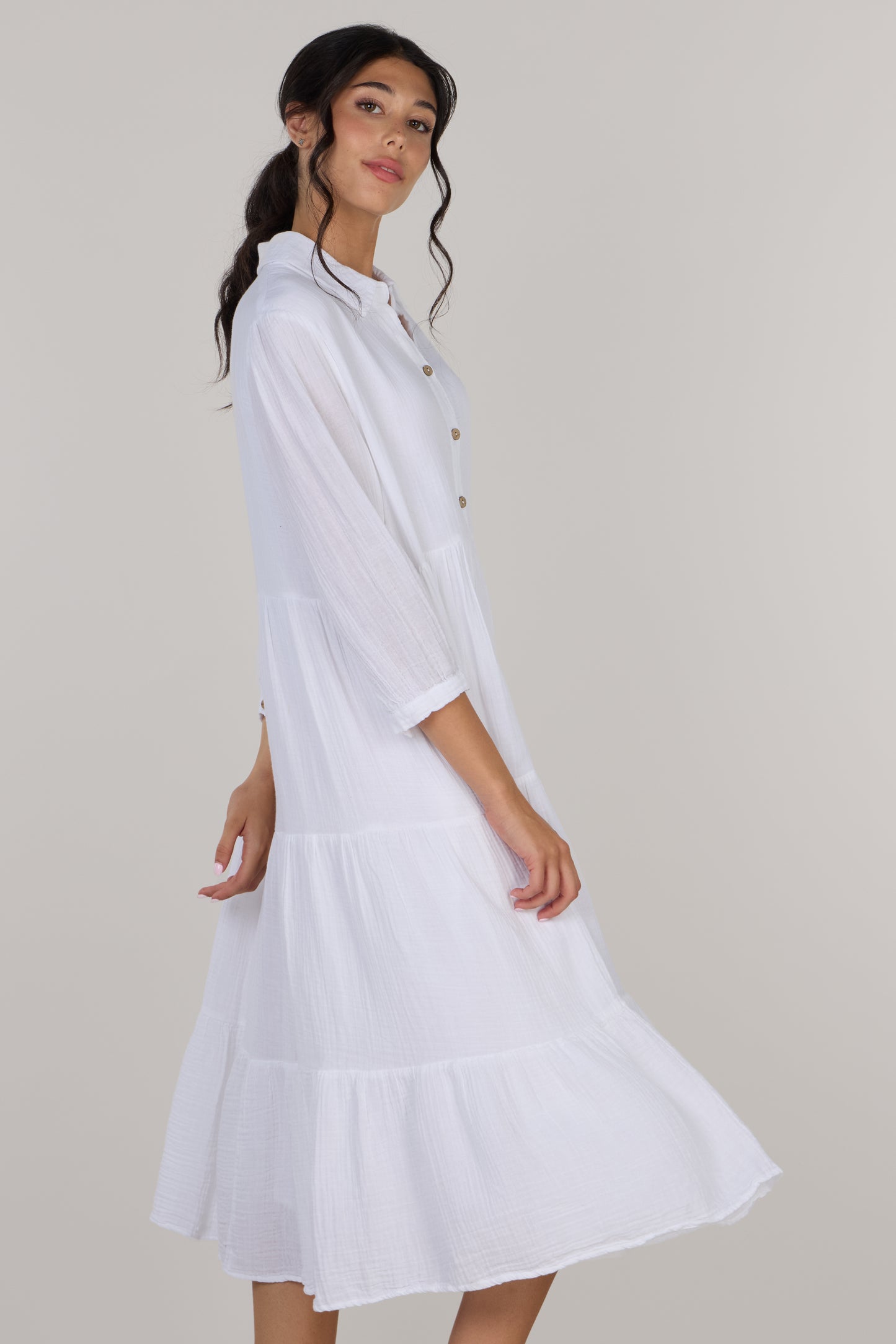 GRACE BUTTONED DRESS