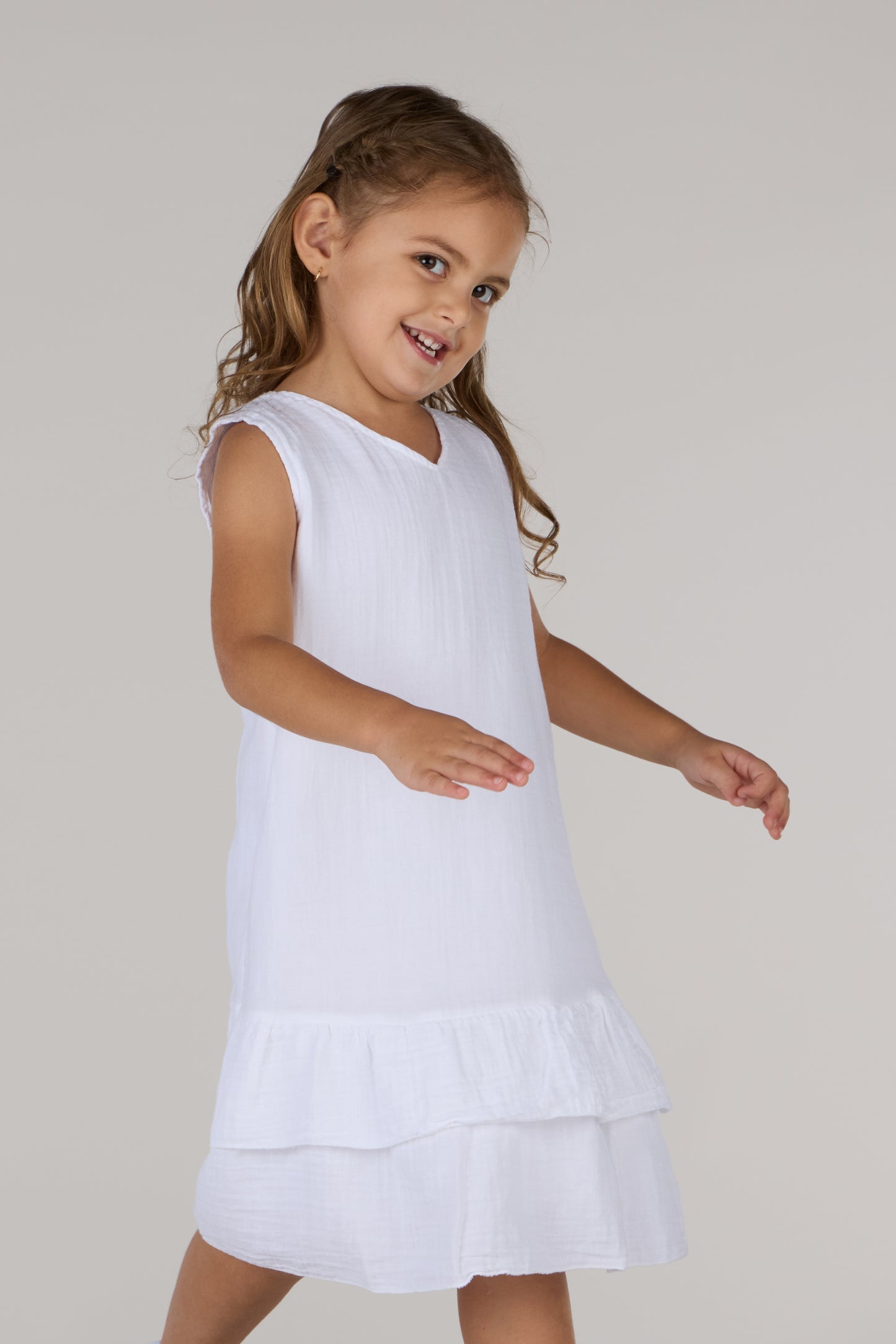KIDS RIVER DRESS DC-WHITE