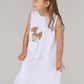 KIDS FLOWER DRESS-WHITE