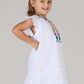 KIDS SHOLDIE DRESS-WHITE