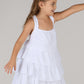 KIDS WAVES DRESS DC-WHITE