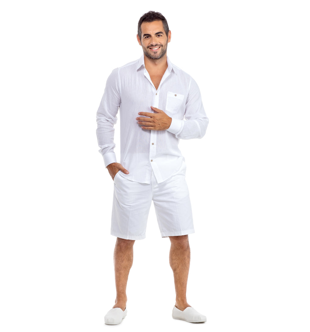 Slim Fit White Shirt- Long Sleeve